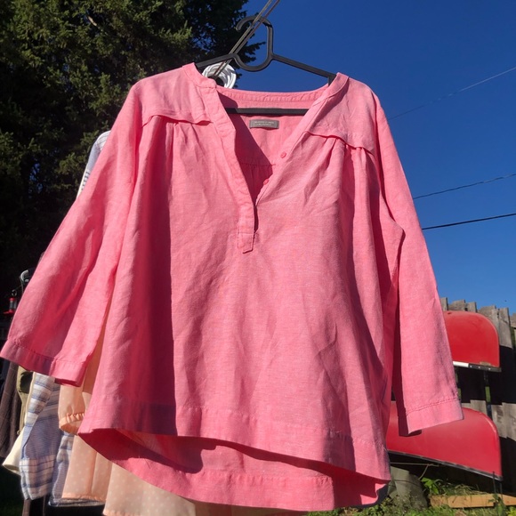 Denver Hayes Washable Linen pink shirt - Picture 1 of 3